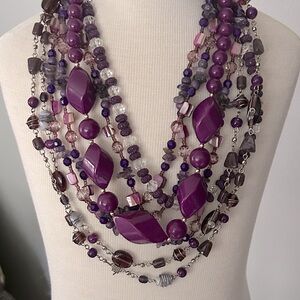 Vintage Purple Multi-Layer‎ Necklace